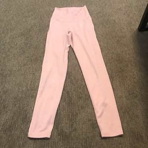 Pink- pink high waisted leggings